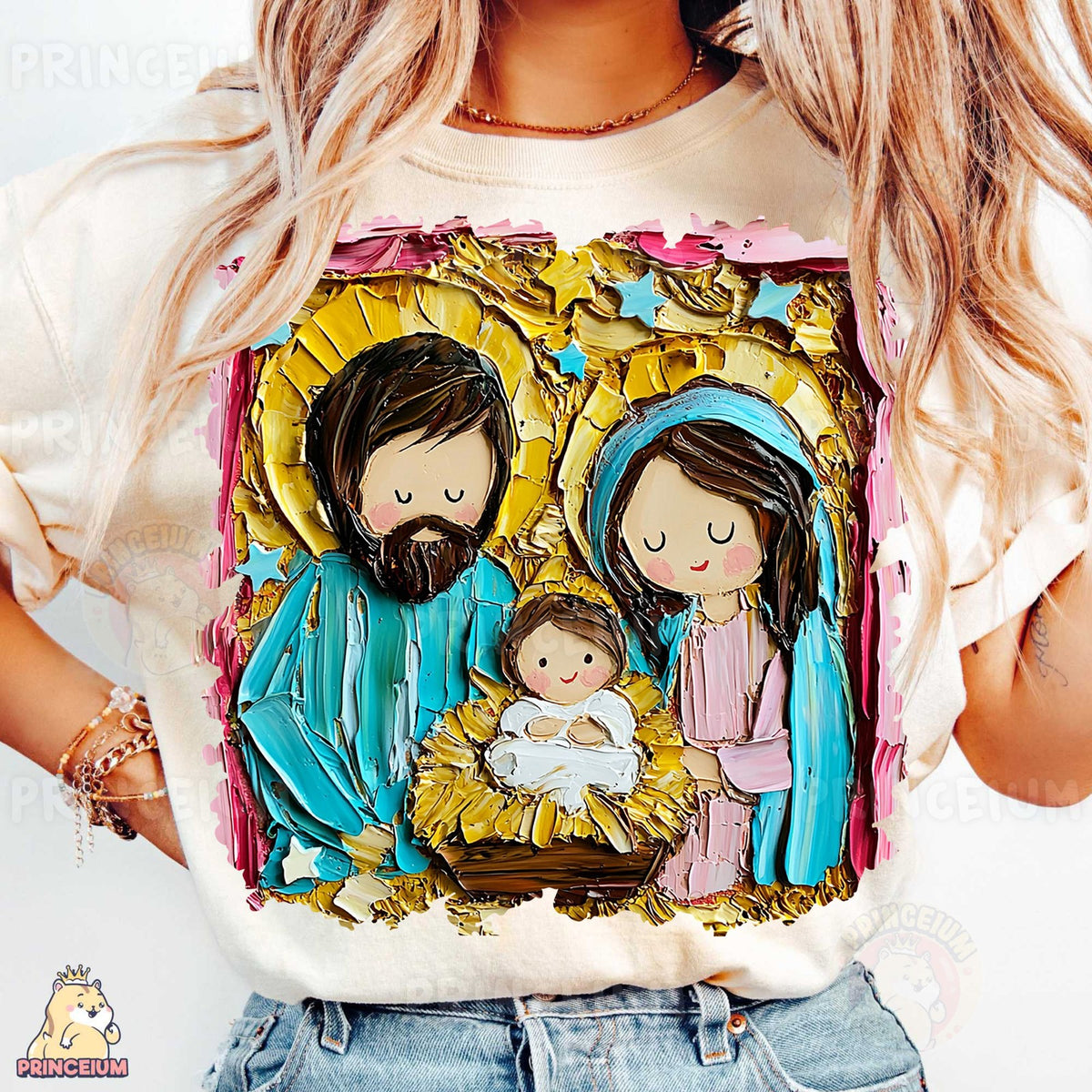 Textured Holy Family Nativity
