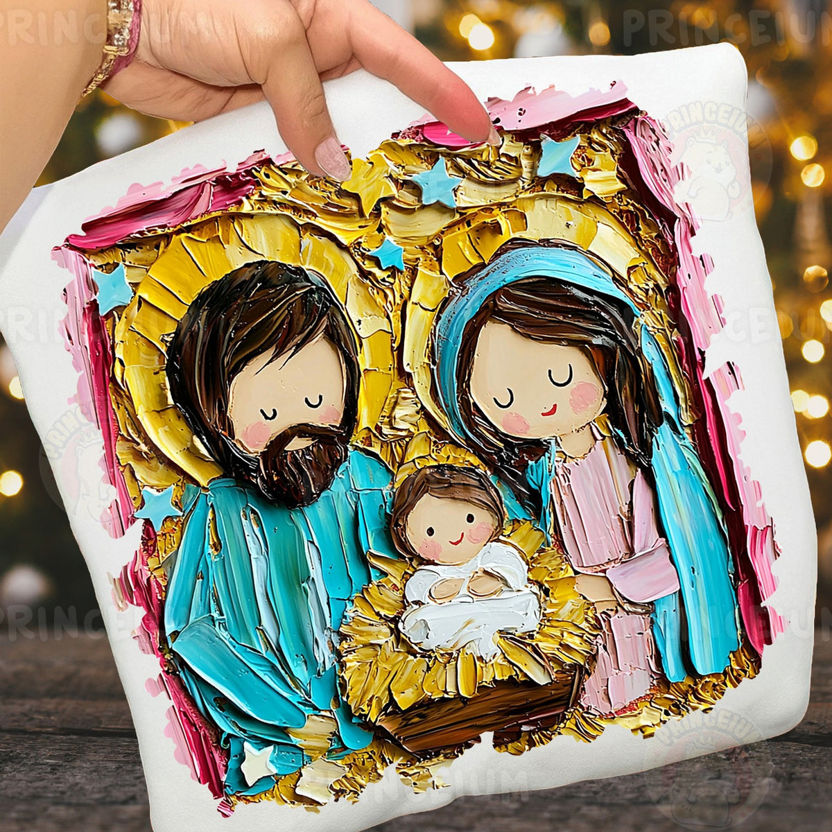 Textured Holy Family Nativity