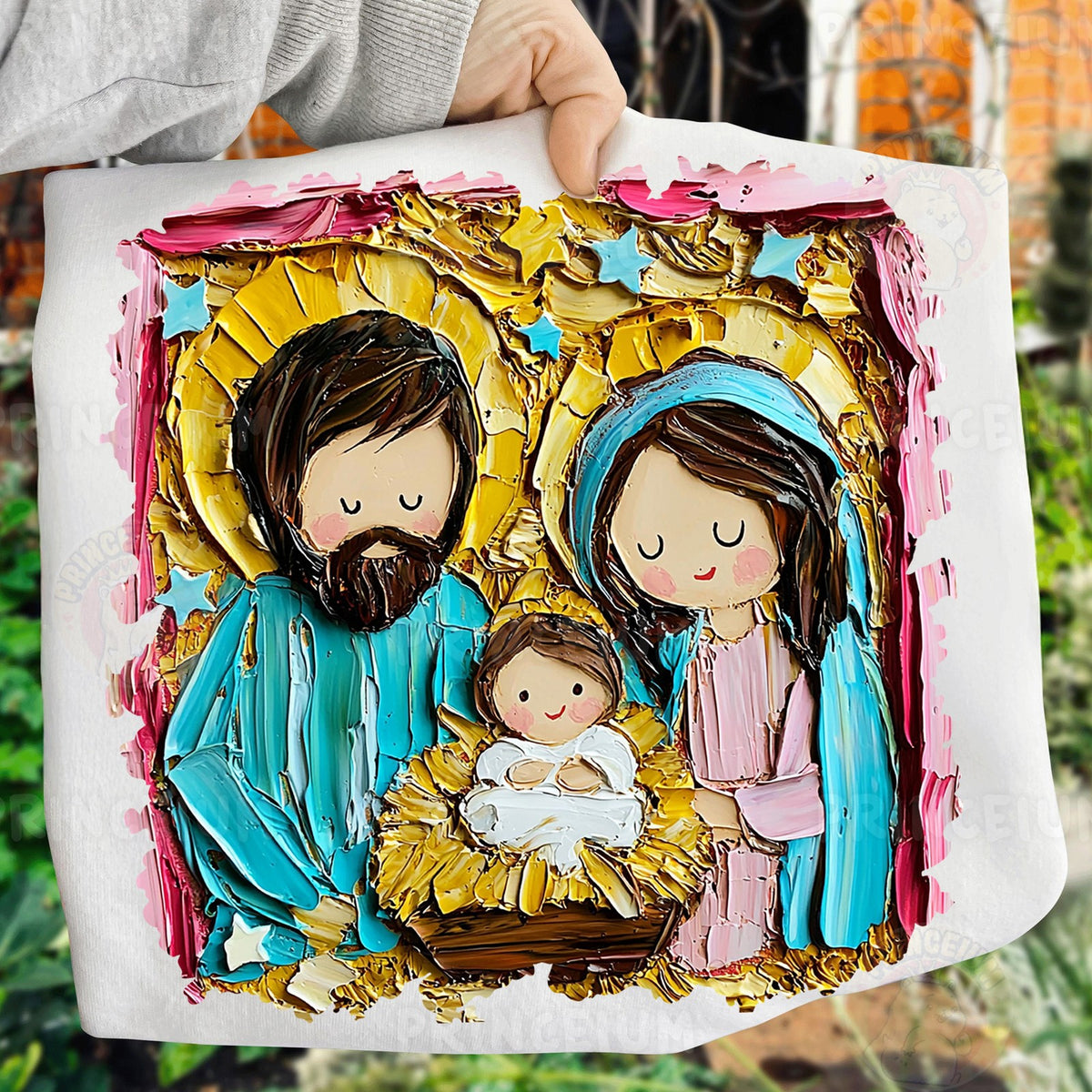 Textured Holy Family Nativity
