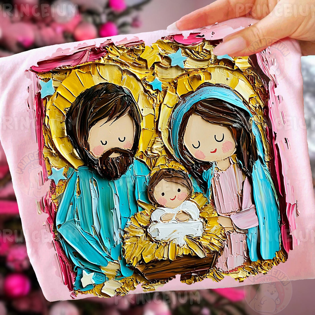 Textured Holy Family Nativity