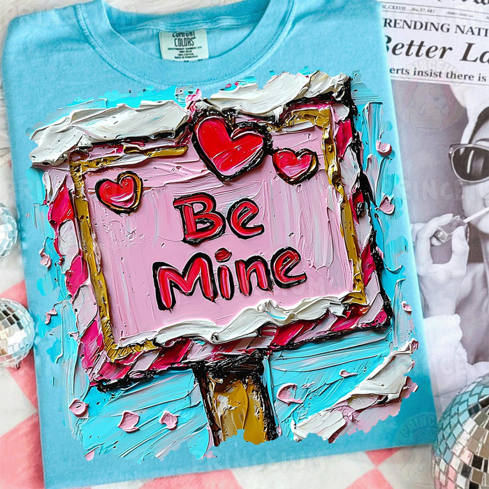 Painted Be Mine Valentine Sign