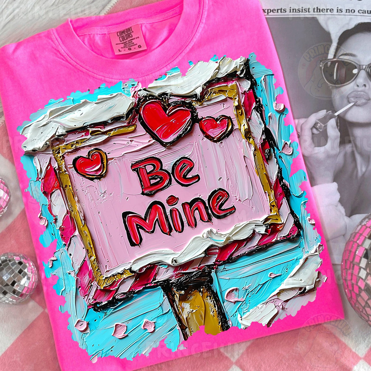 Painted Be Mine Valentine Sign