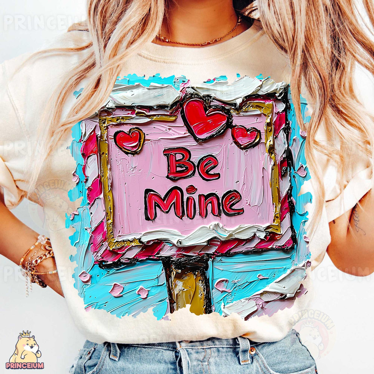 Painted Be Mine Valentine Sign