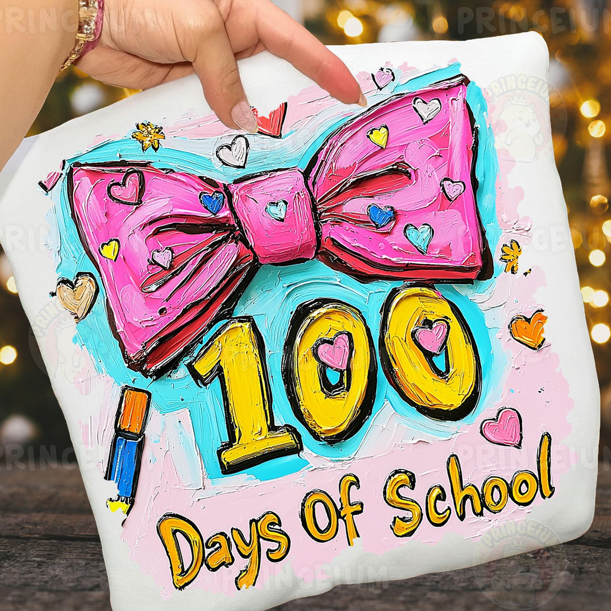 100 Days Of School Bow