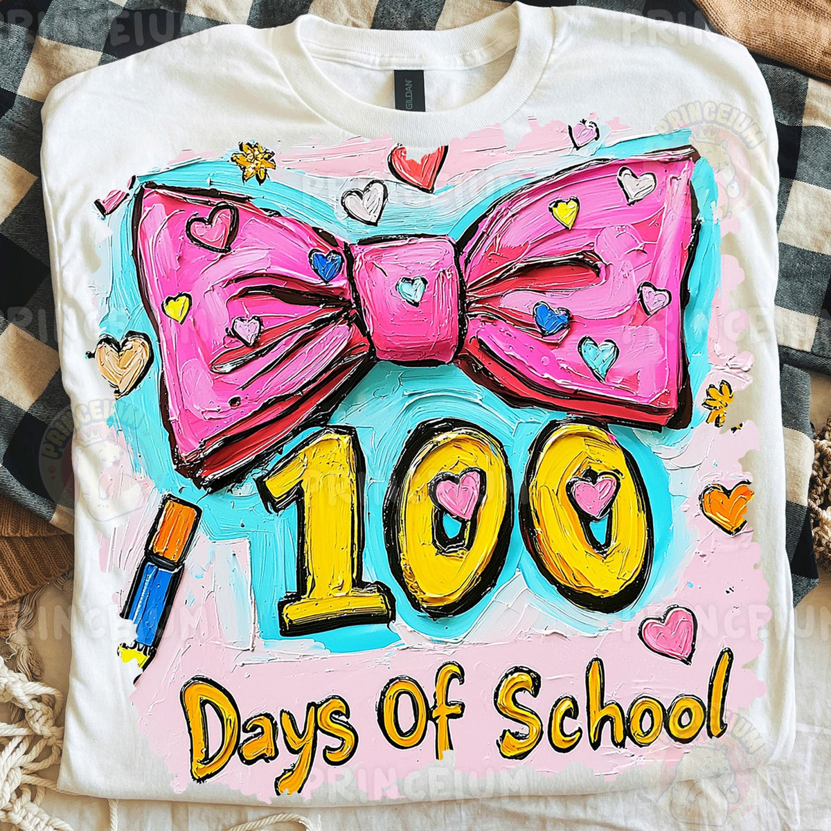 100 Days Of School Bow