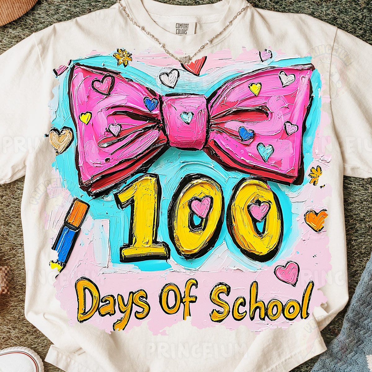 100 Days Of School Bow