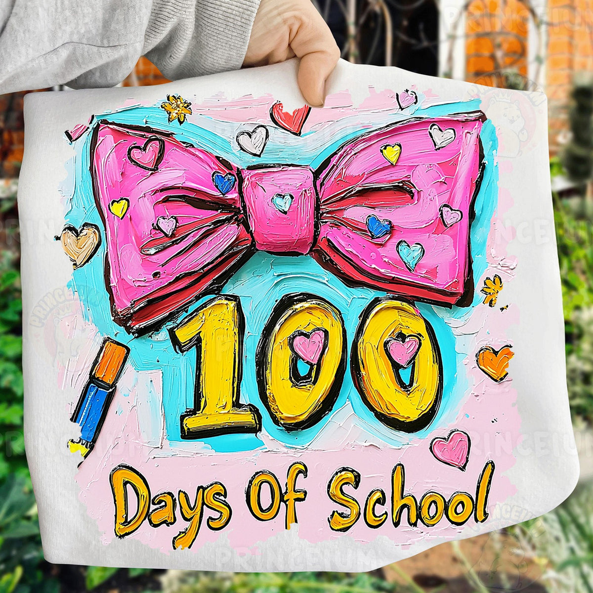 100 Days Of School Bow