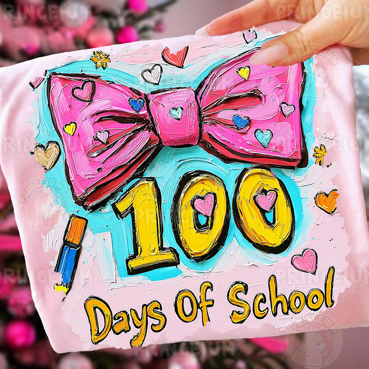 100 Days Of School Bow