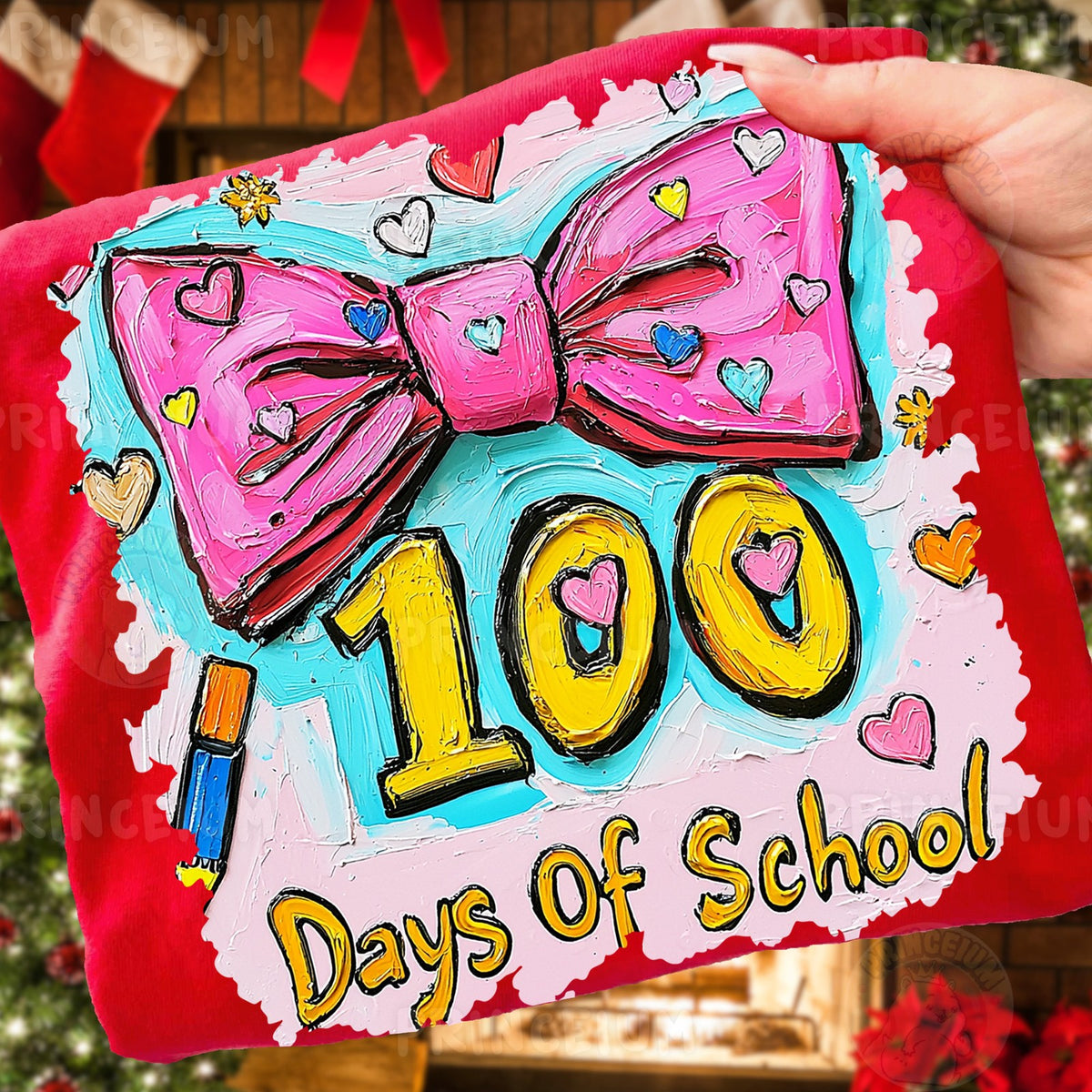 100 Days Of School Bow