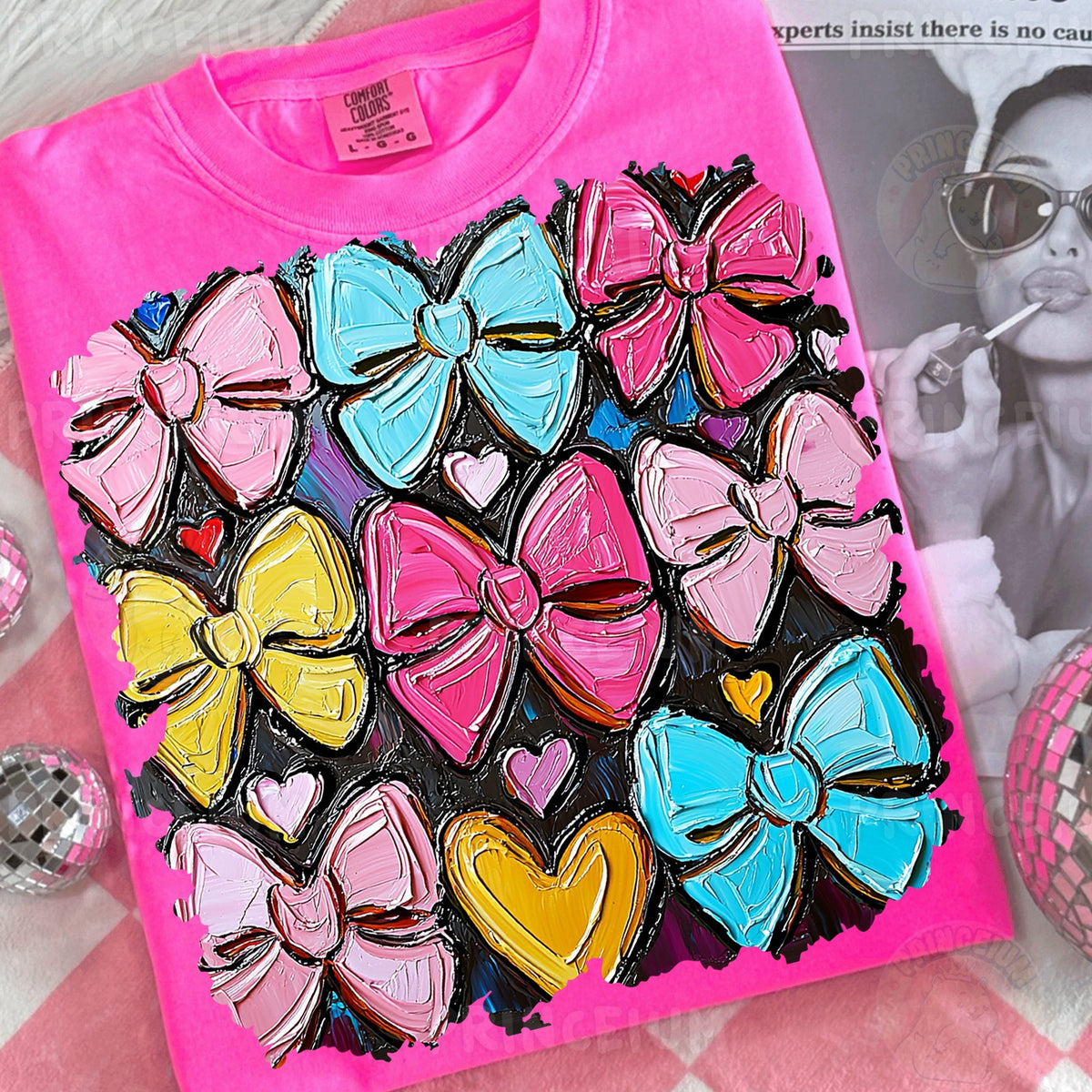Painted Bows & Hearts