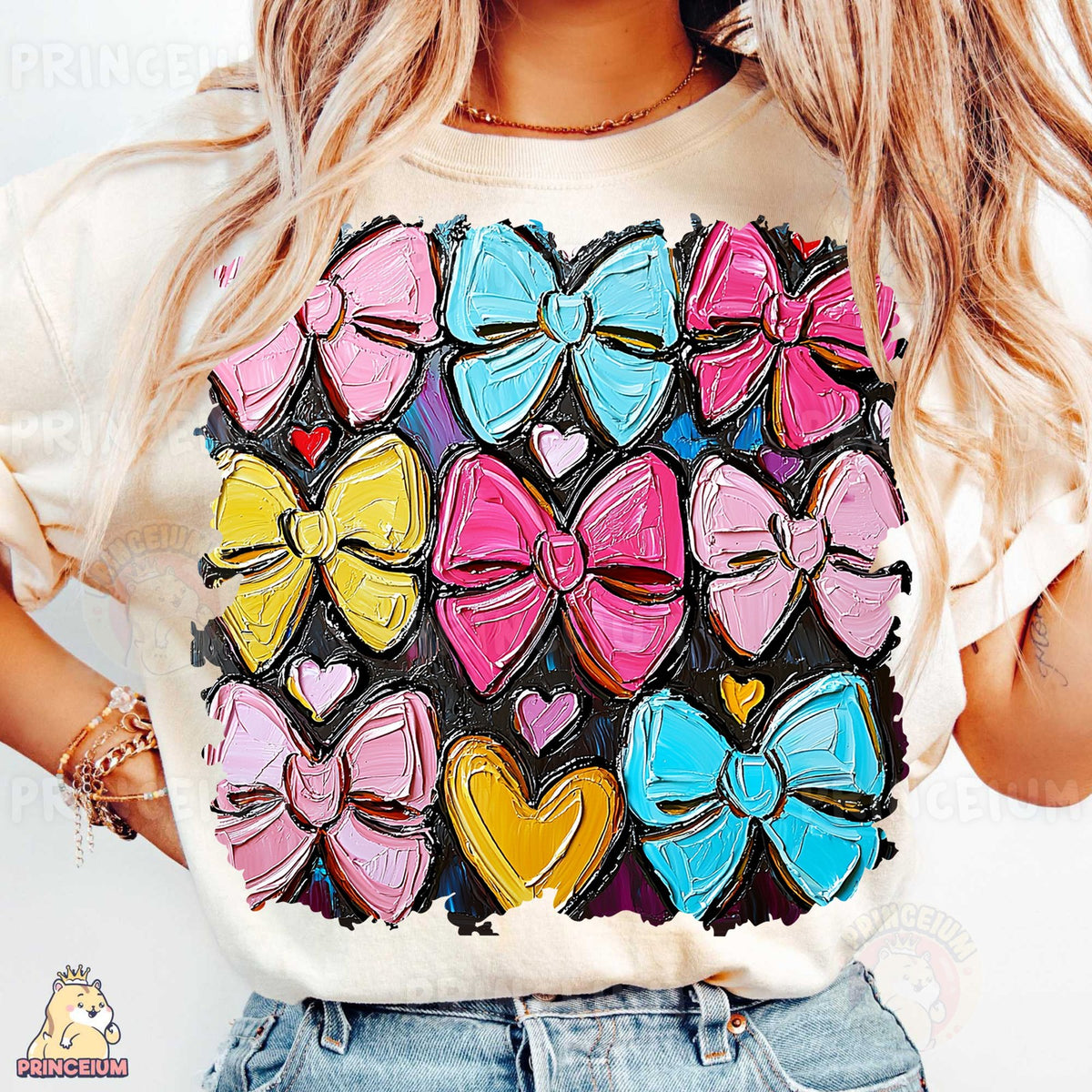 Painted Bows & Hearts