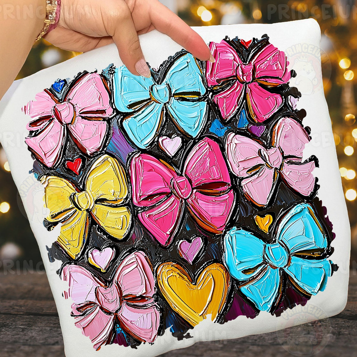 Painted Bows & Hearts
