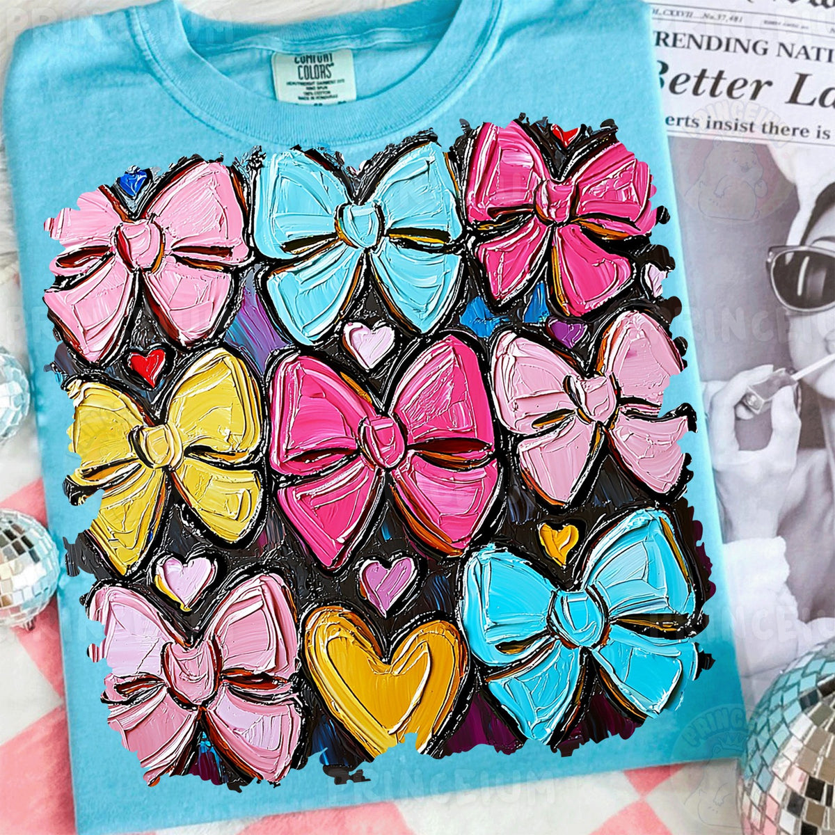 Painted Bows & Hearts