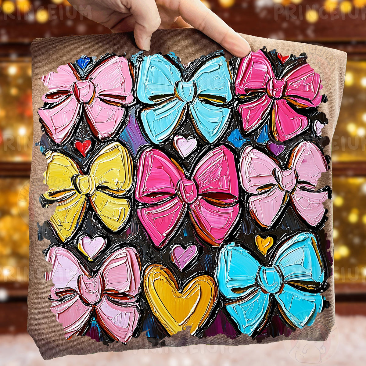 Painted Bows & Hearts