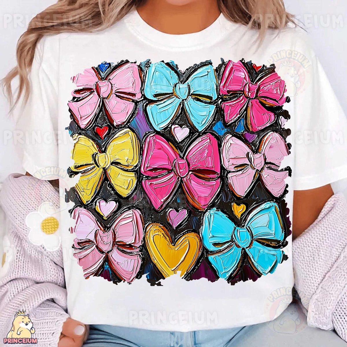 Painted Bows & Hearts