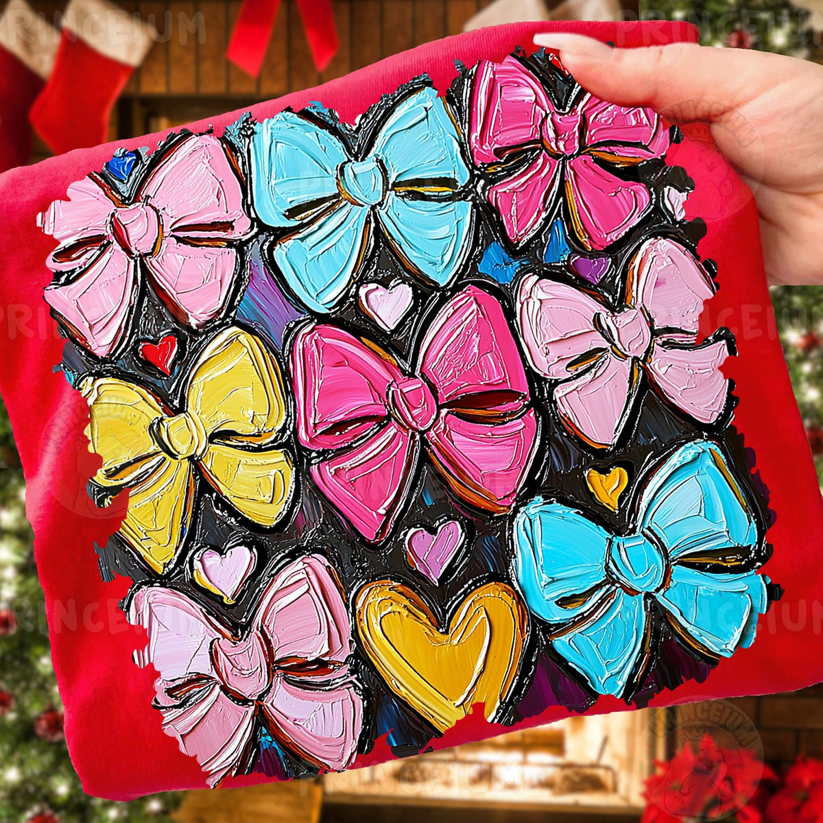 Painted Bows & Hearts