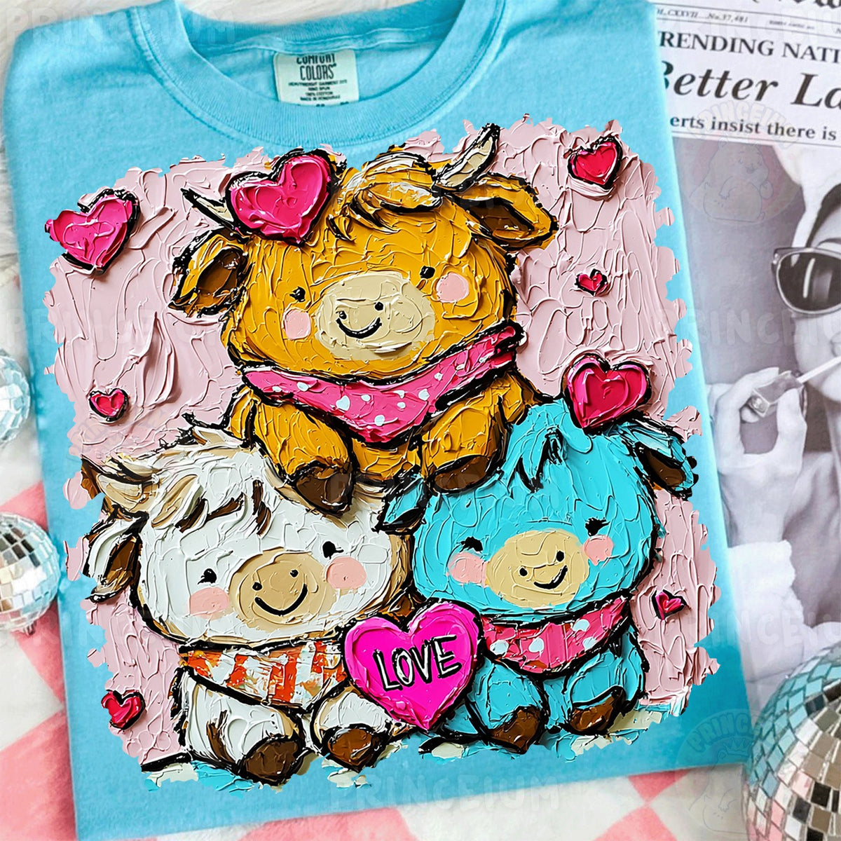 Painted Highland Cow Love