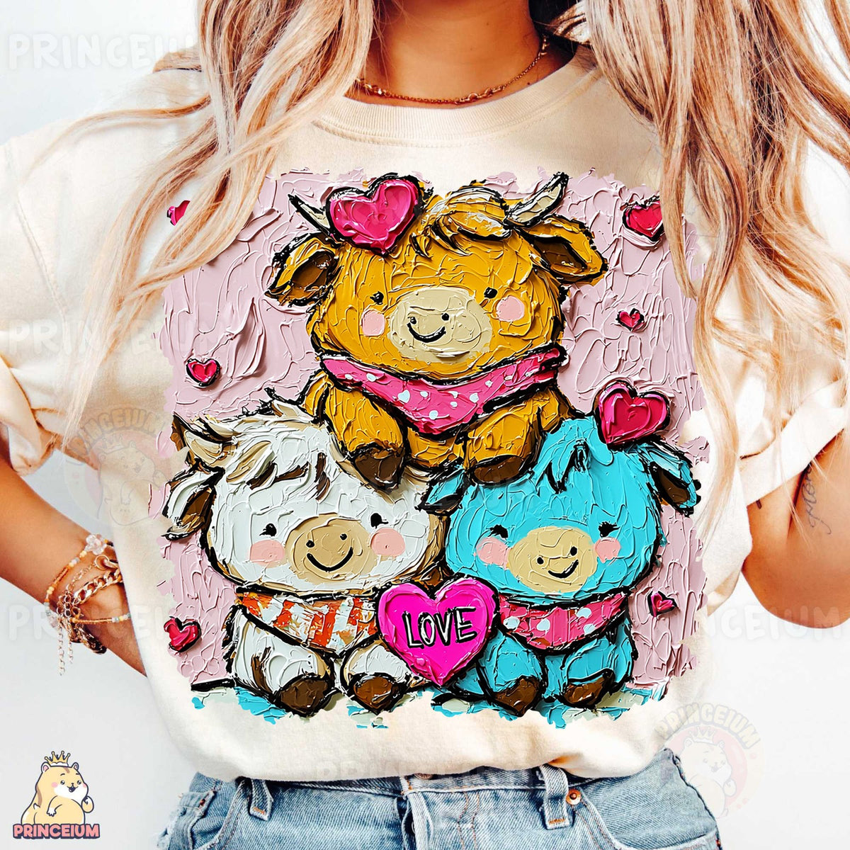 Painted Highland Cow Love