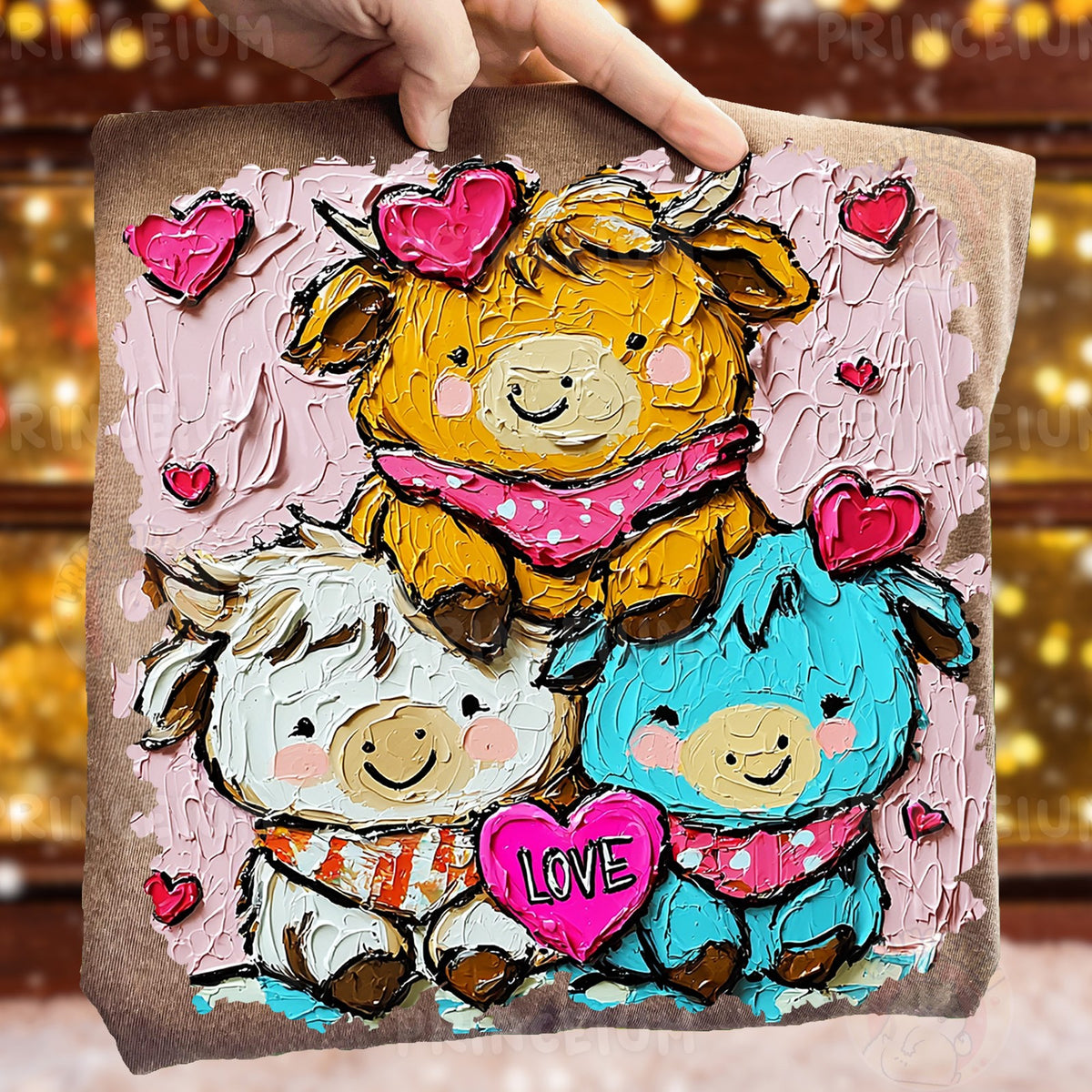 Painted Highland Cow Love