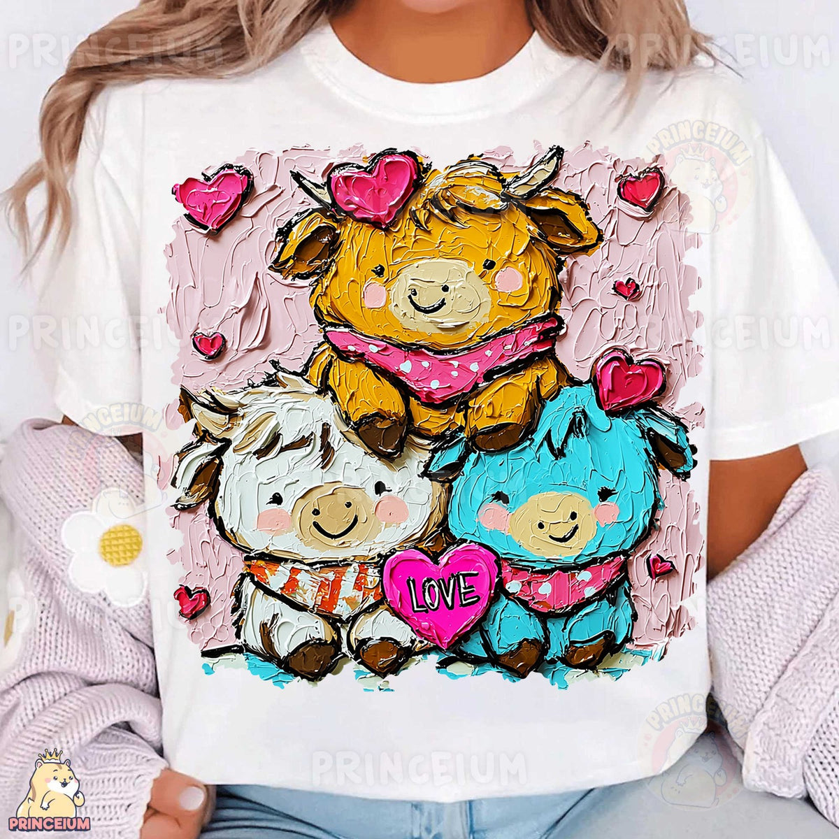 Painted Highland Cow Love