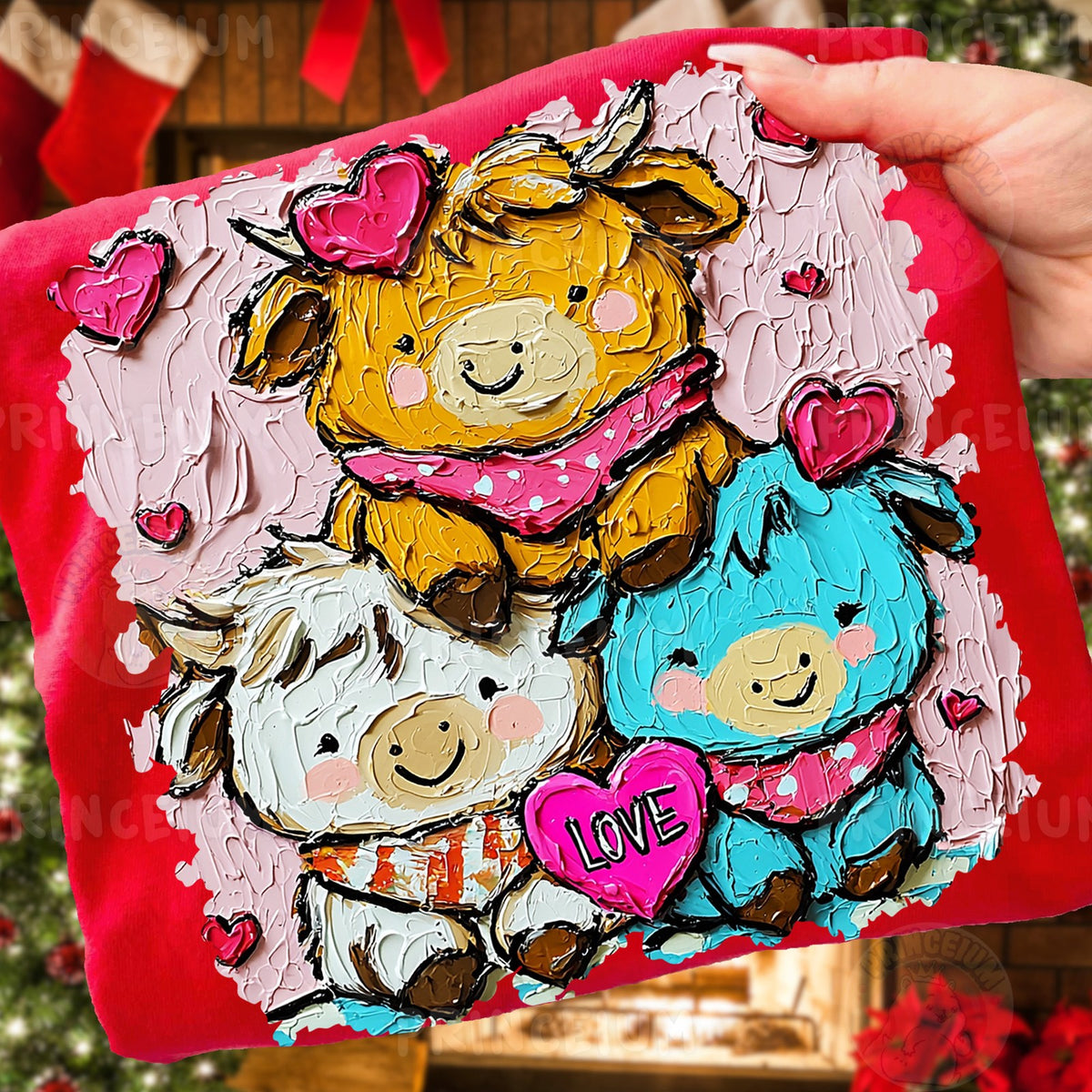 Painted Highland Cow Love