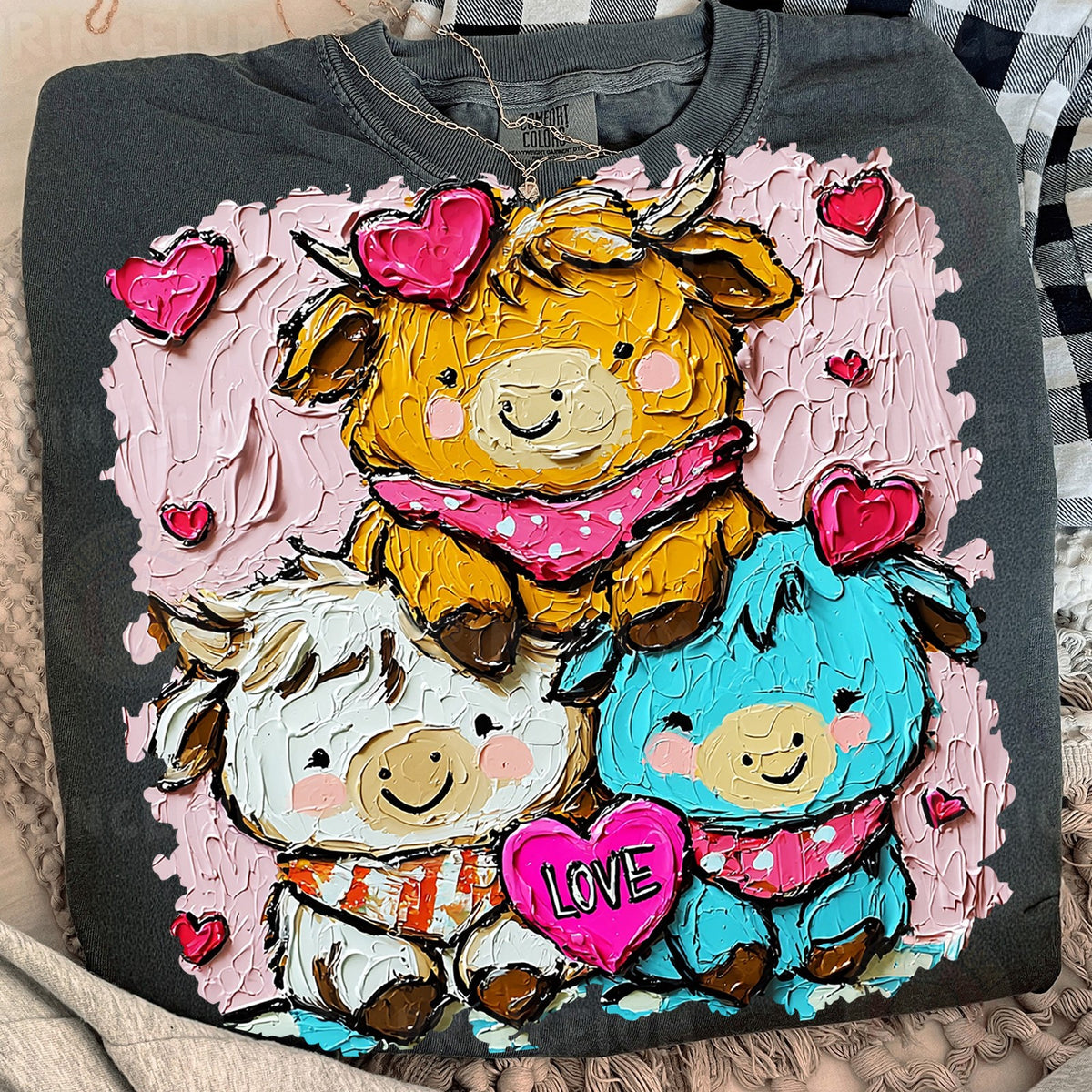 Painted Highland Cow Love