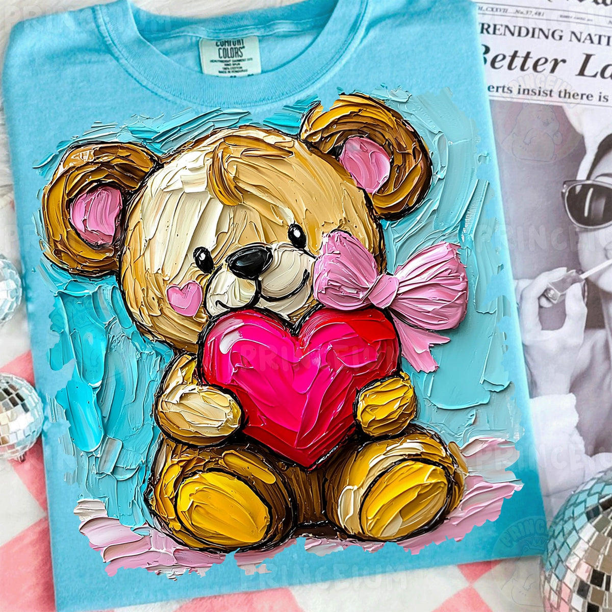 Painted Teddy Bear Valentine