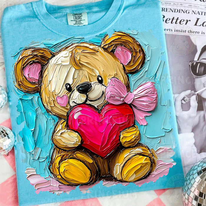 Painted Teddy Bear Valentine
