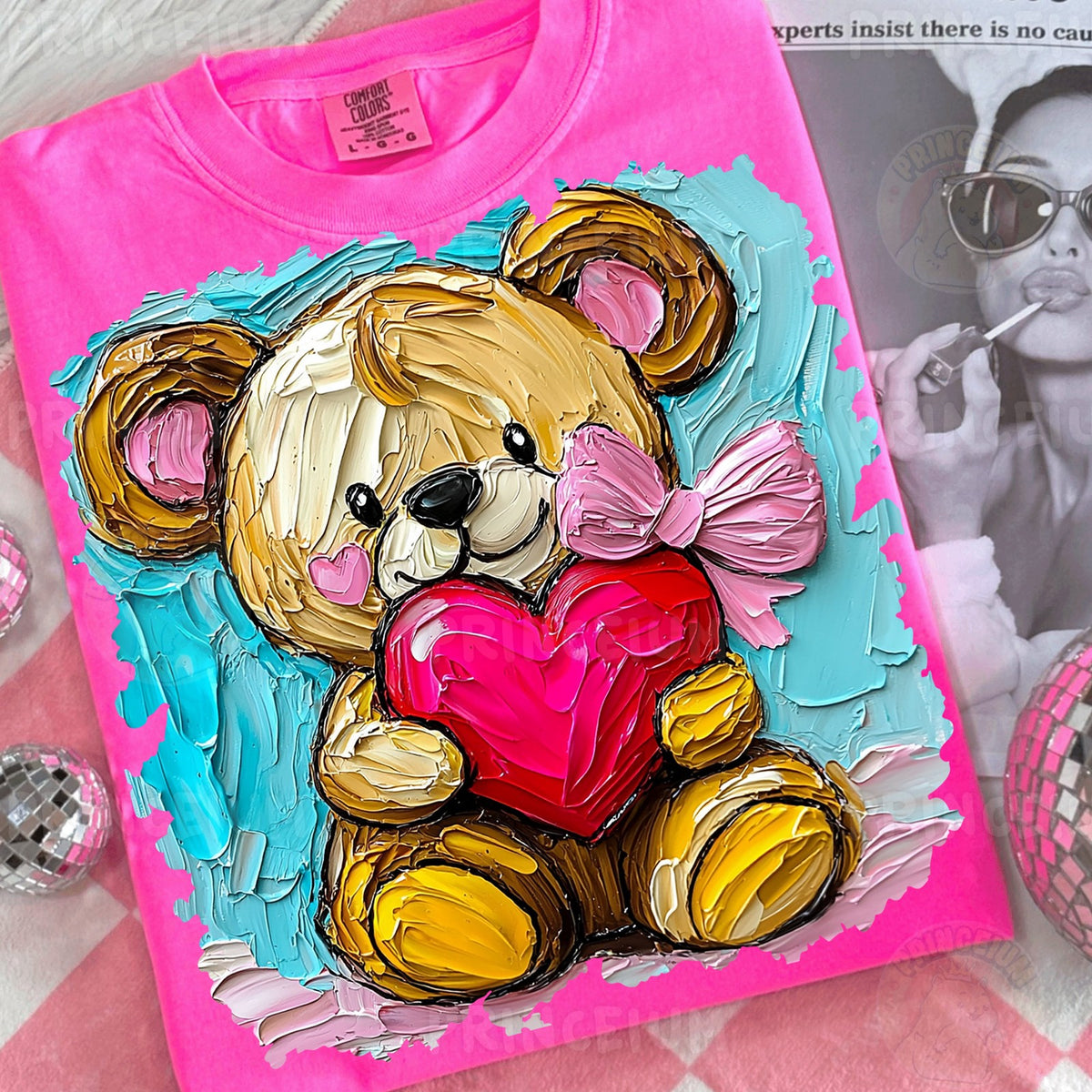 Painted Teddy Bear Valentine