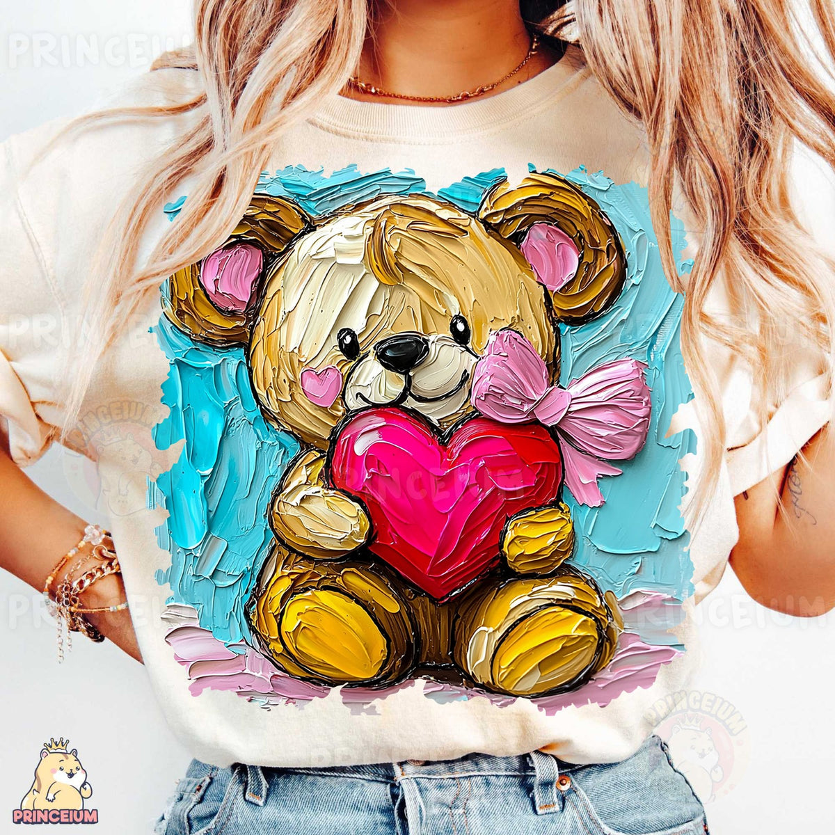 Painted Teddy Bear Valentine