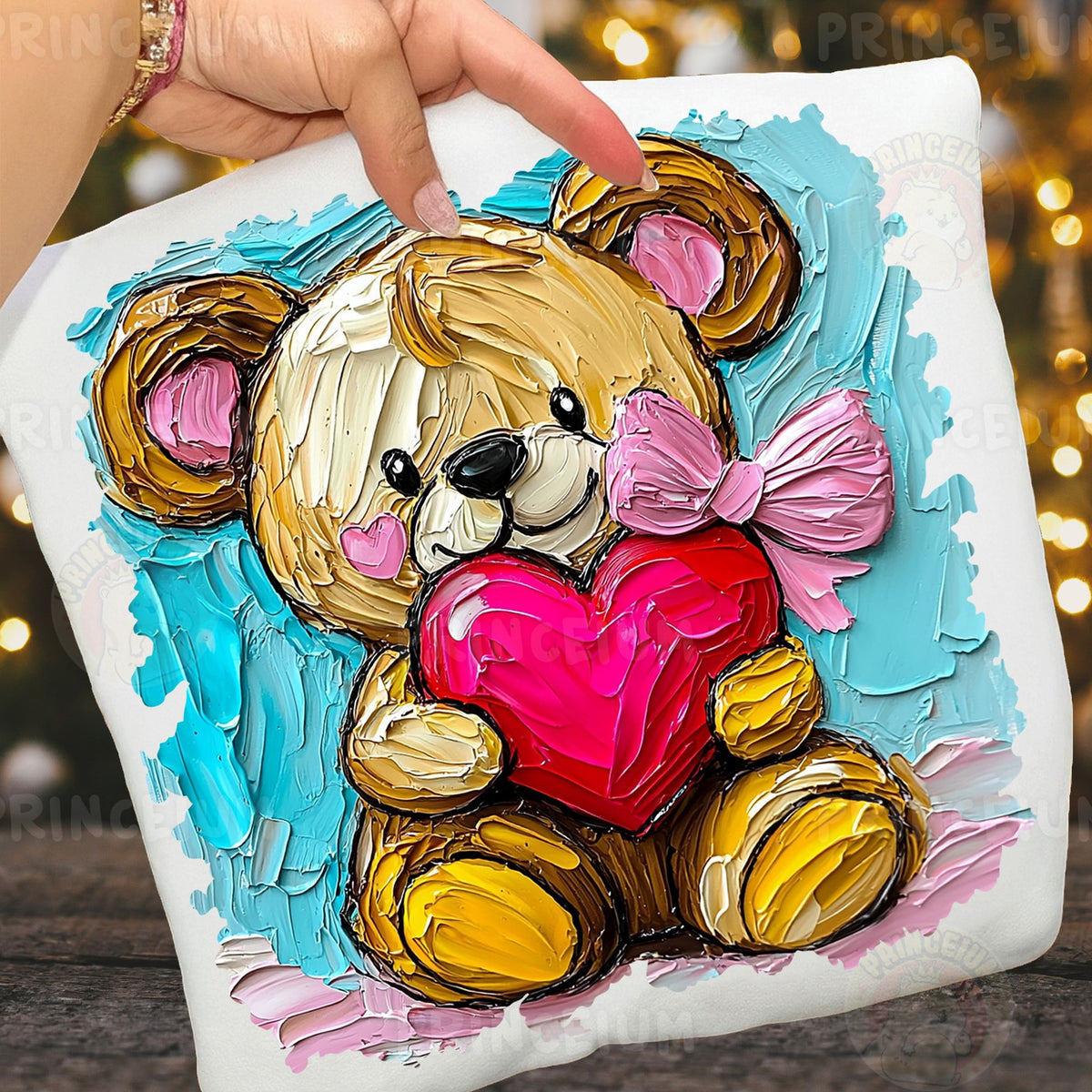 Painted Teddy Bear Valentine