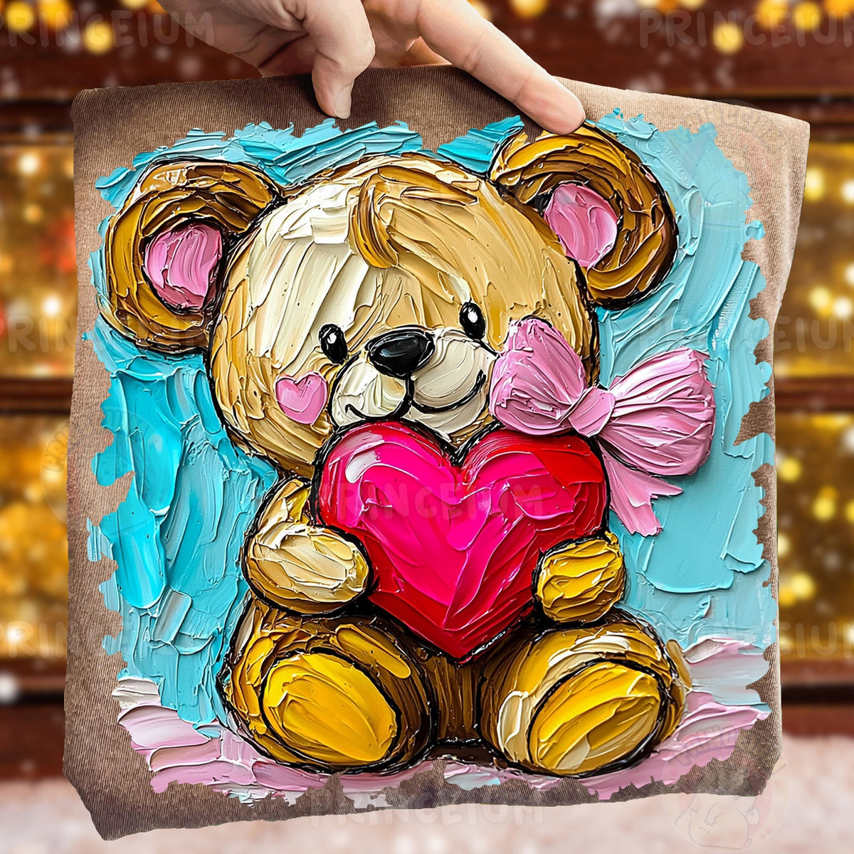Painted Teddy Bear Valentine