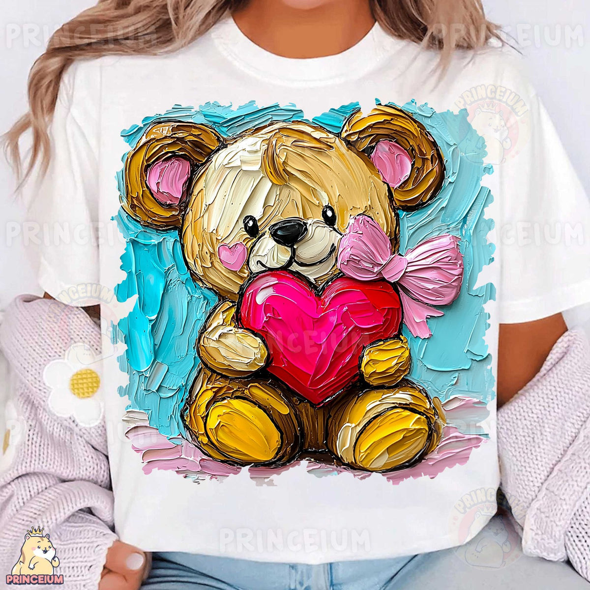 Painted Teddy Bear Valentine