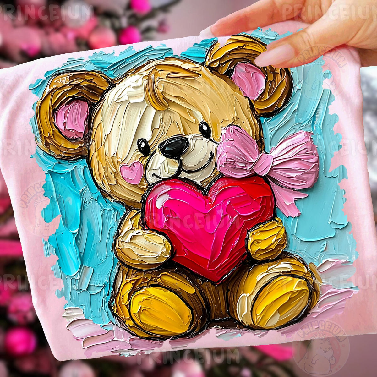Painted Teddy Bear Valentine