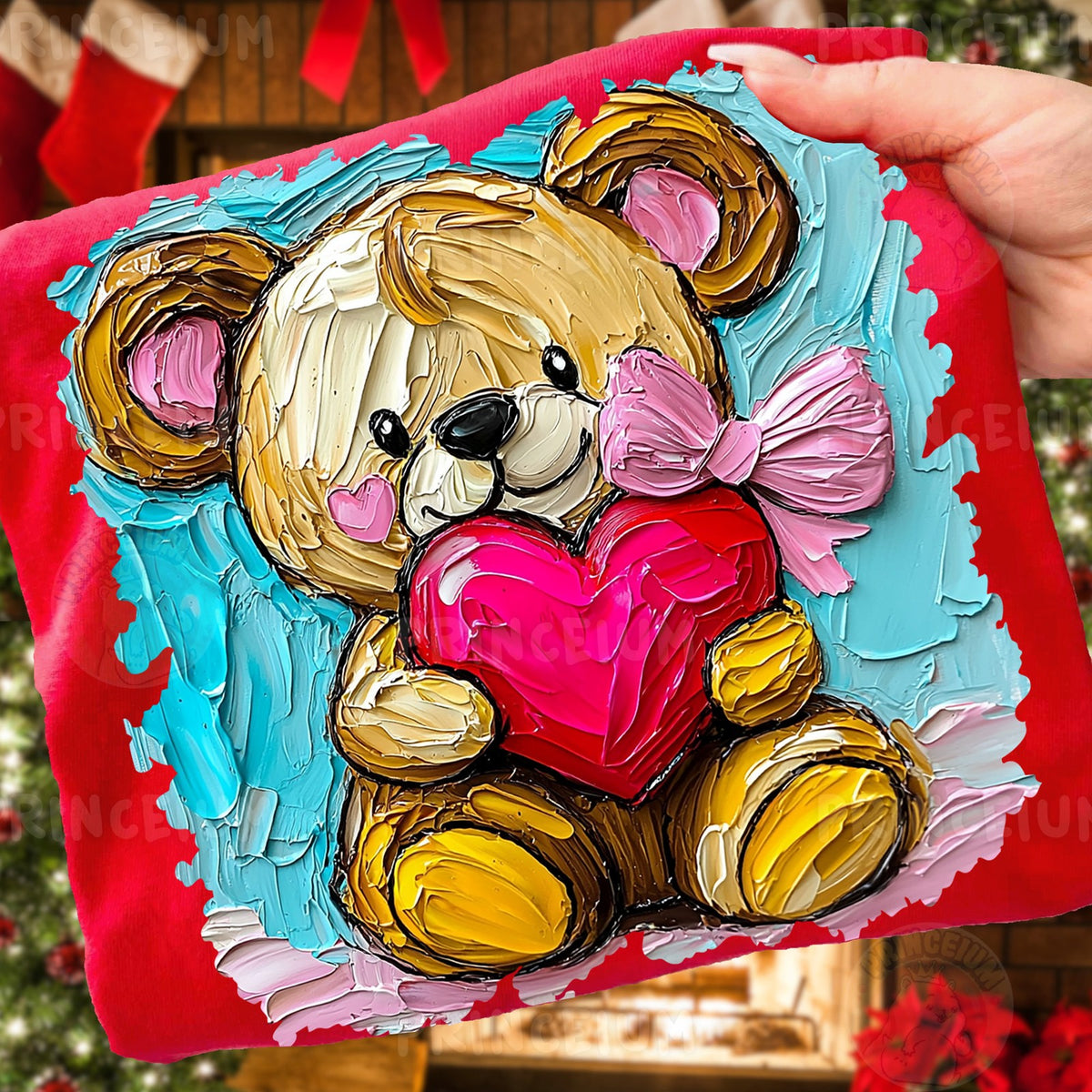 Painted Teddy Bear Valentine