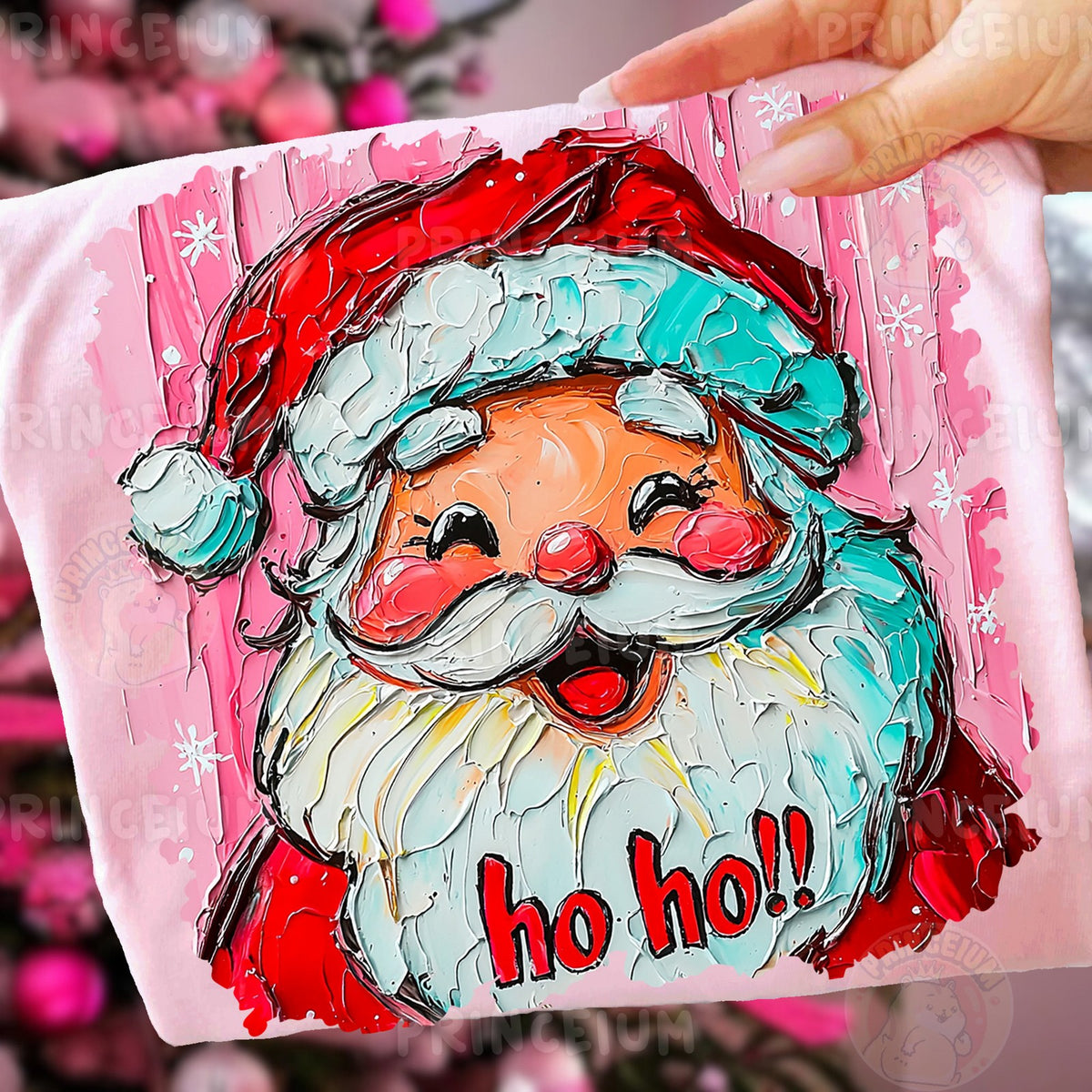 Retro Painted Santa Ho Ho