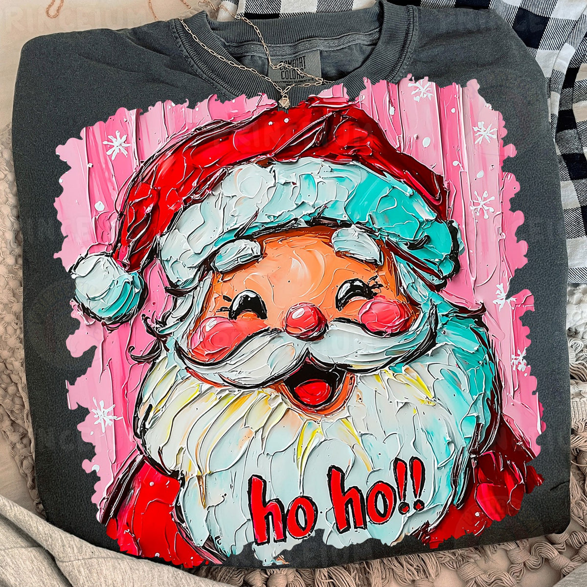 Retro Painted Santa Ho Ho