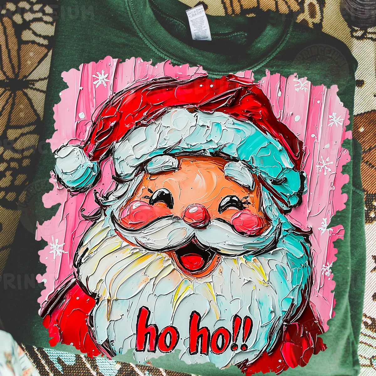 Retro Painted Santa Ho Ho