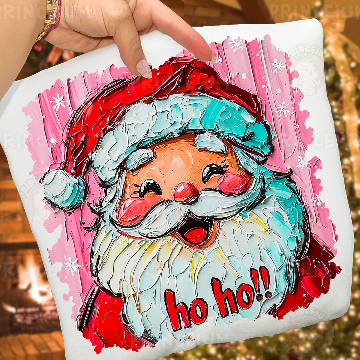 Retro Painted Santa Ho Ho
