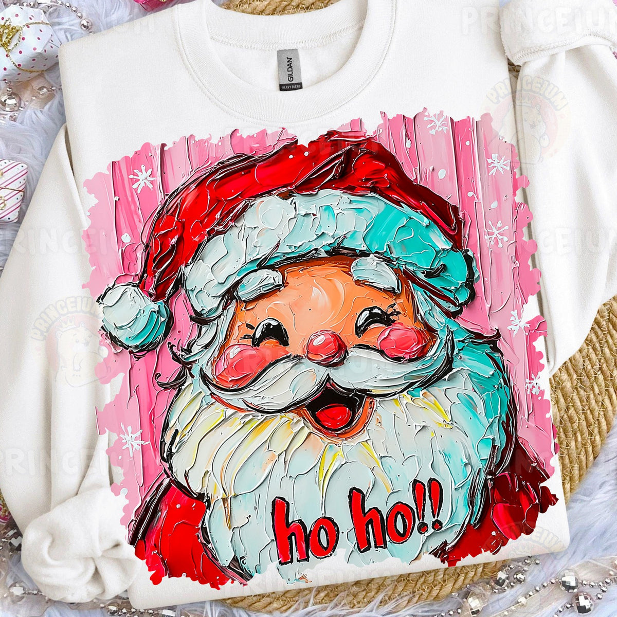 Retro Painted Santa Ho Ho