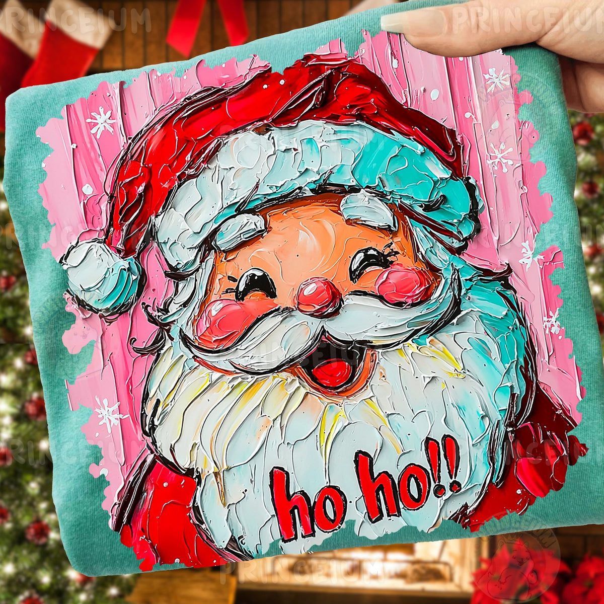 Retro Painted Santa Ho Ho
