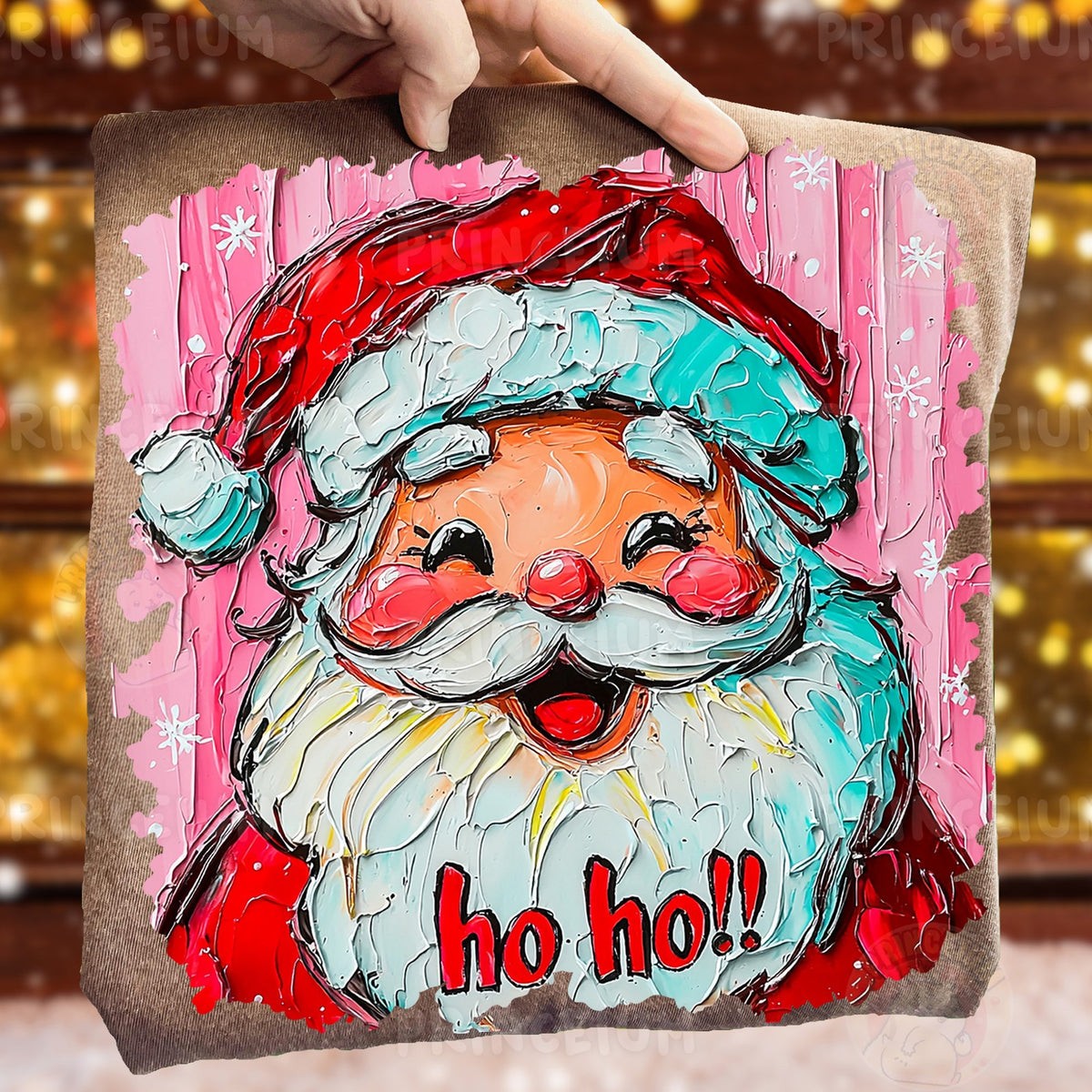 Retro Painted Santa Ho Ho