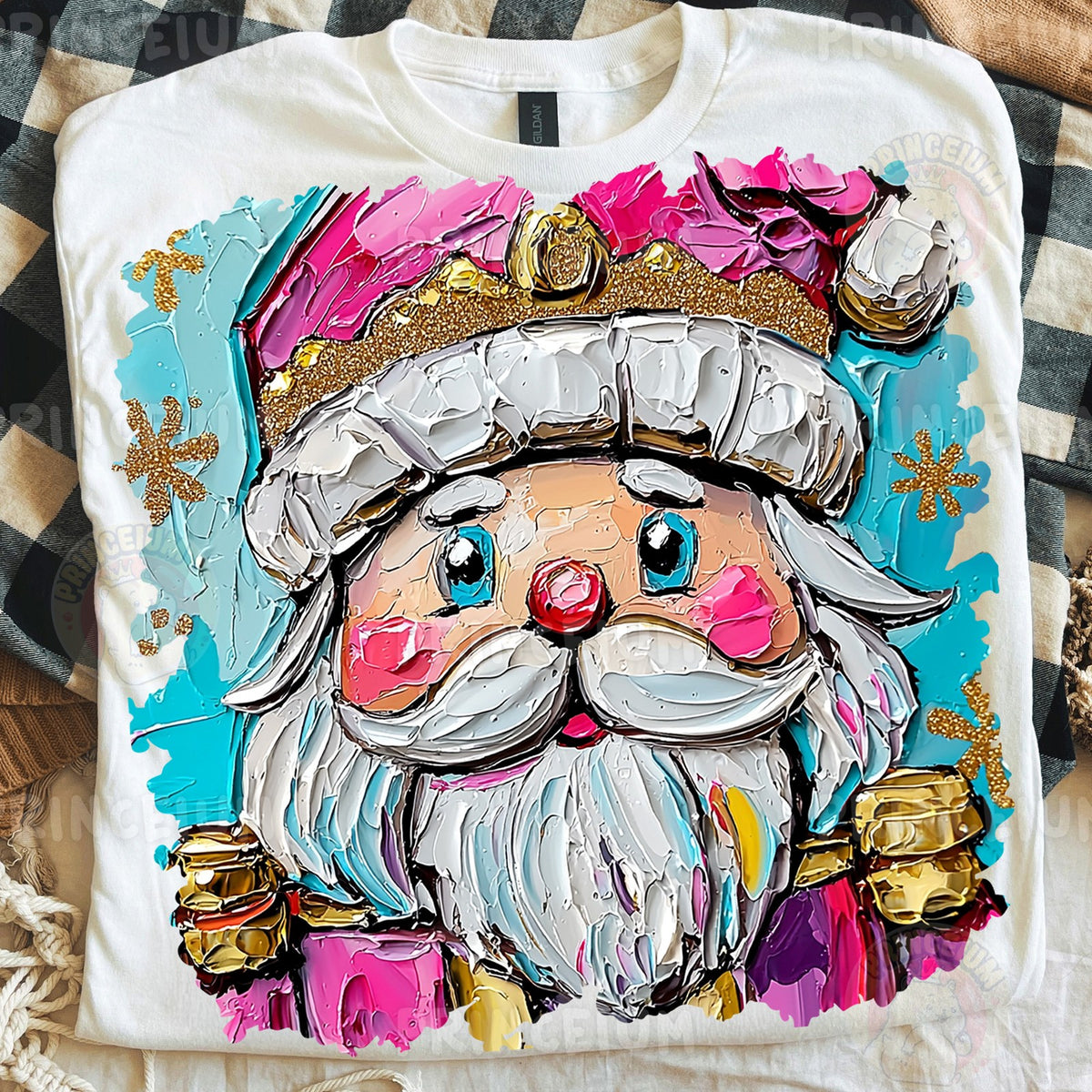 Painted Pink Santa