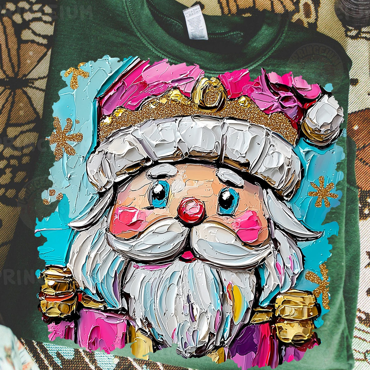 Painted Pink Santa