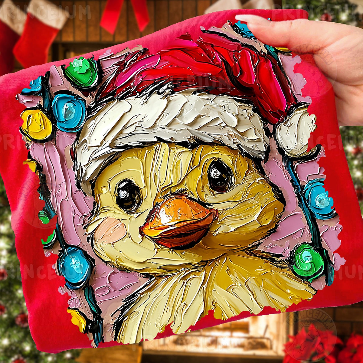 Santa Duckling Christmas Lights