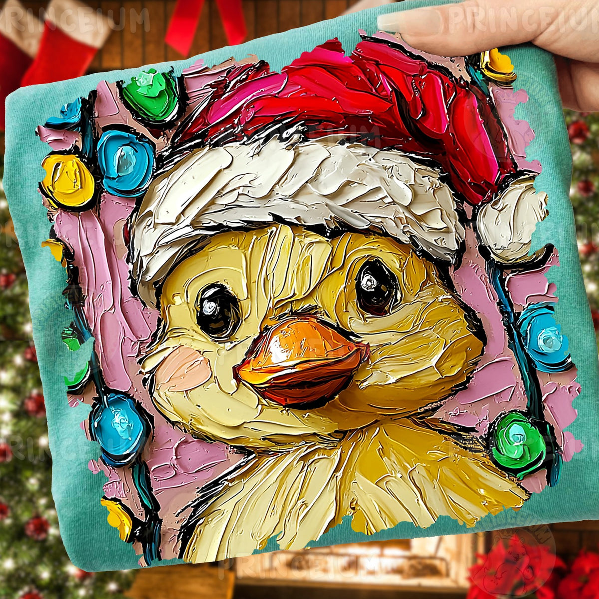 Santa Duckling Christmas Lights