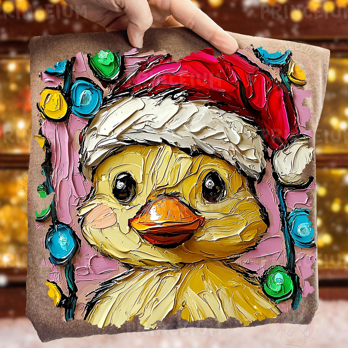 Santa Duckling Christmas Lights