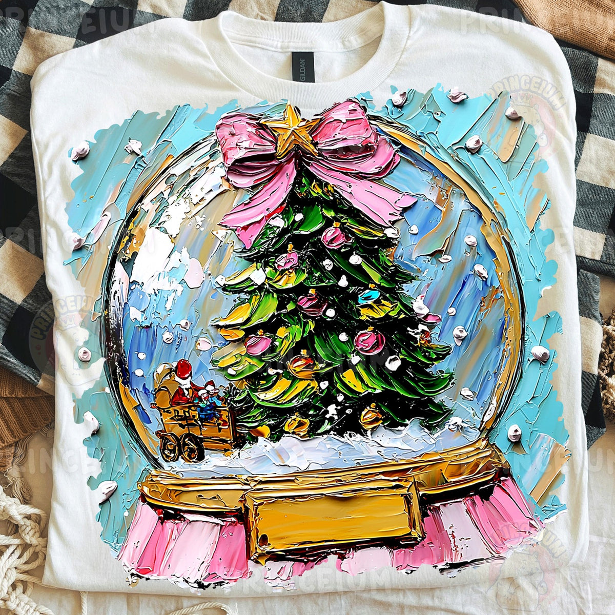 Painted Christmas Snow Globe