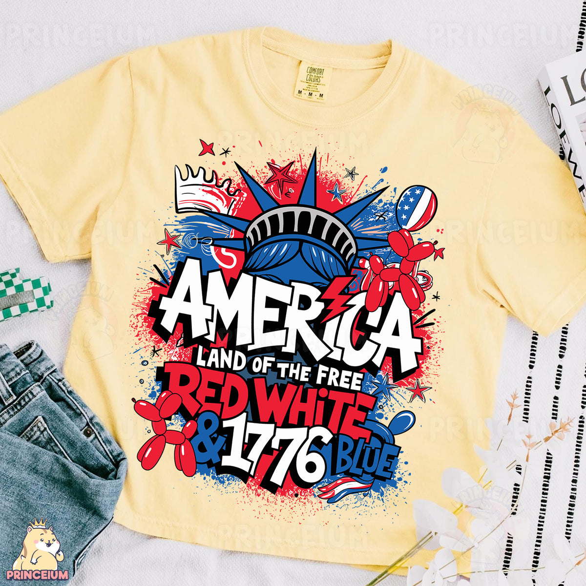 an american land of the free red white and blue shirt