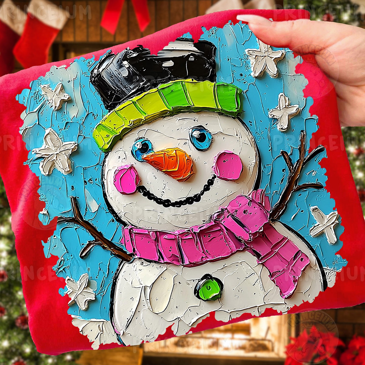 Painted Snowman Christmas